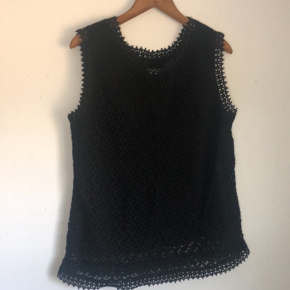 Black Eyelet Tank